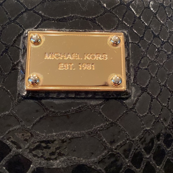Michael Kors Wristlet Black Python and Gold hardware/interior. Never Used. - Picture 5 of 5